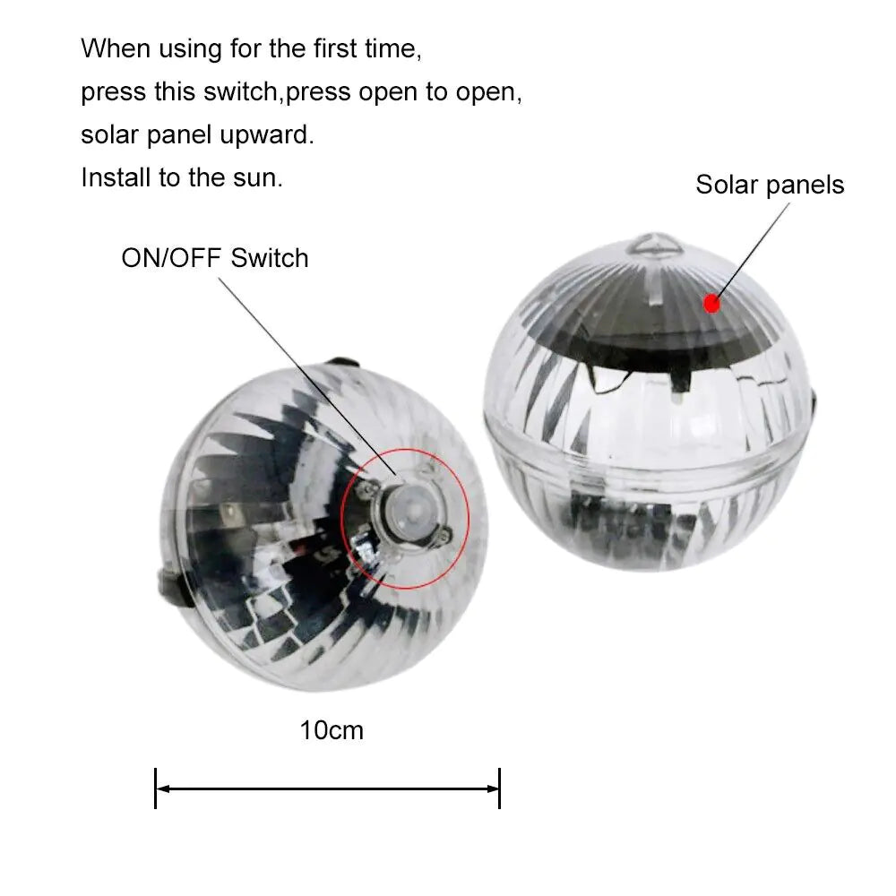 Solar LED Pond Light with RGB Rotation