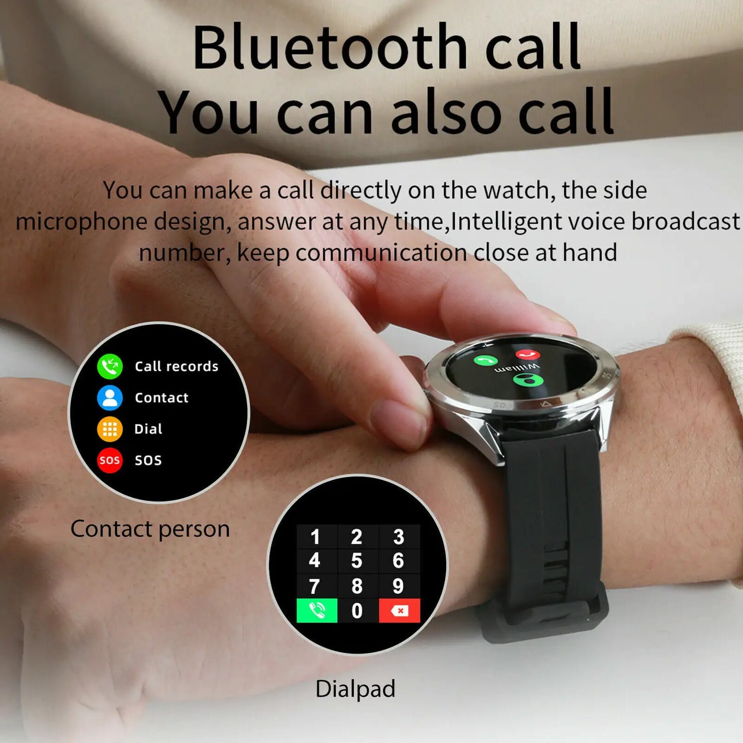 Smart Heart Tracker Watch - Waterproof Bluetooth for IOS & Android