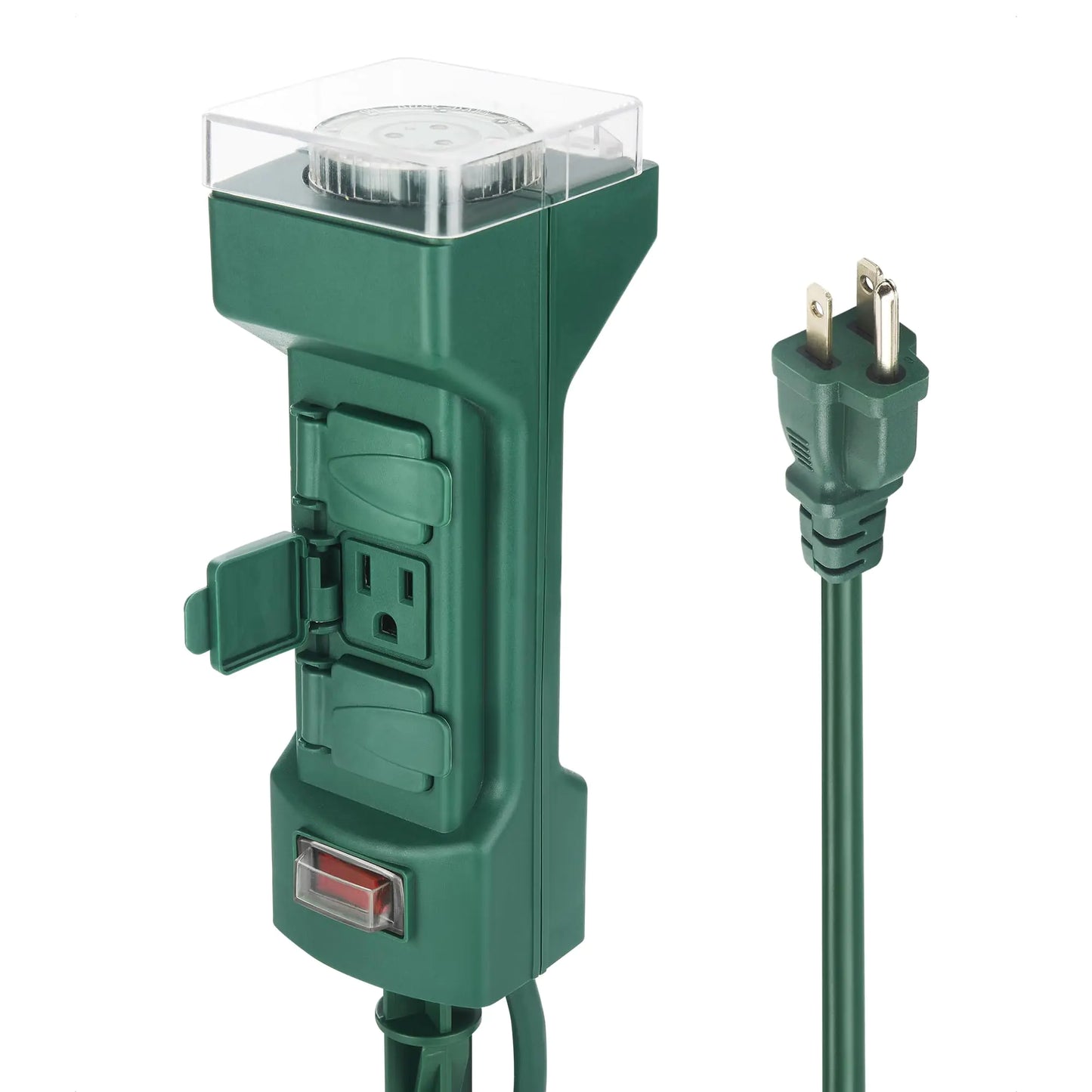 Outdoor Power Stake Timer 6-Outlet Weatherproof
