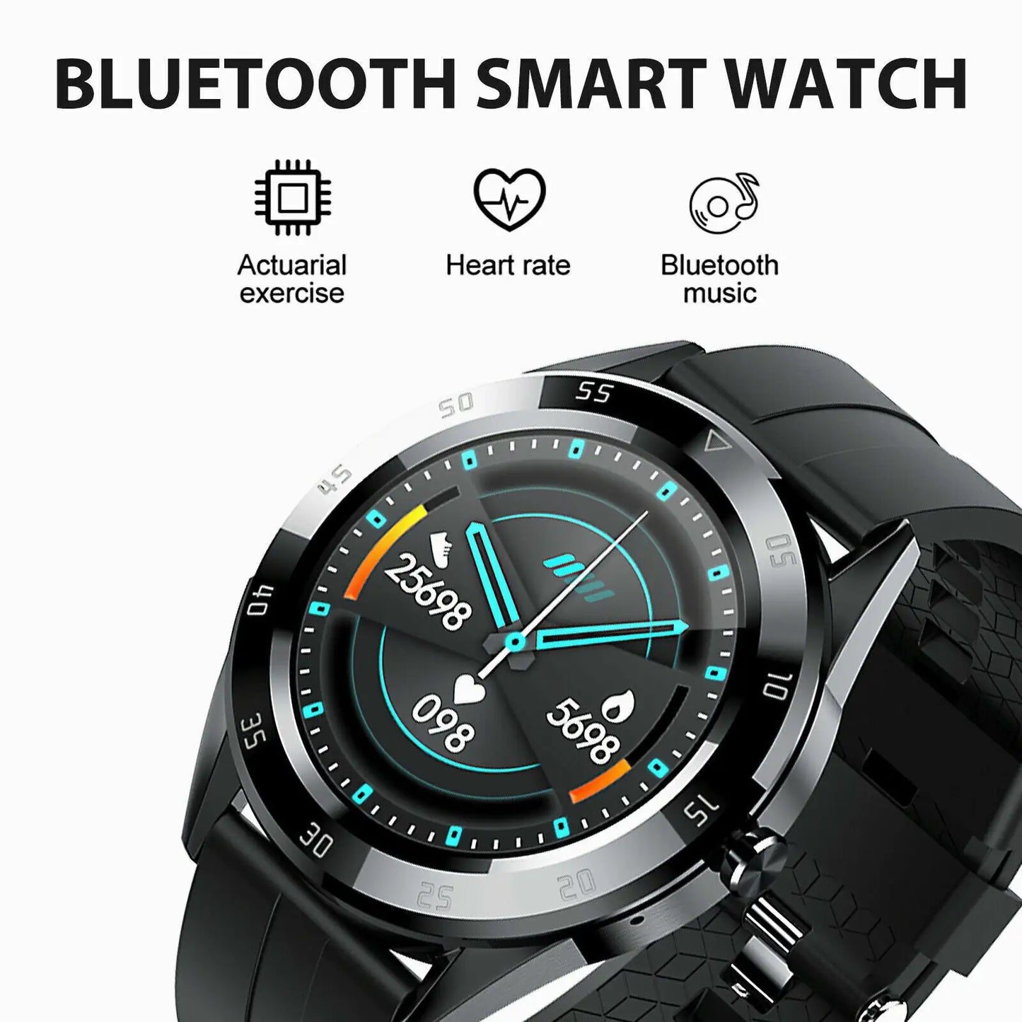 Smart Heart Tracker Watch - Waterproof Bluetooth for IOS & Android