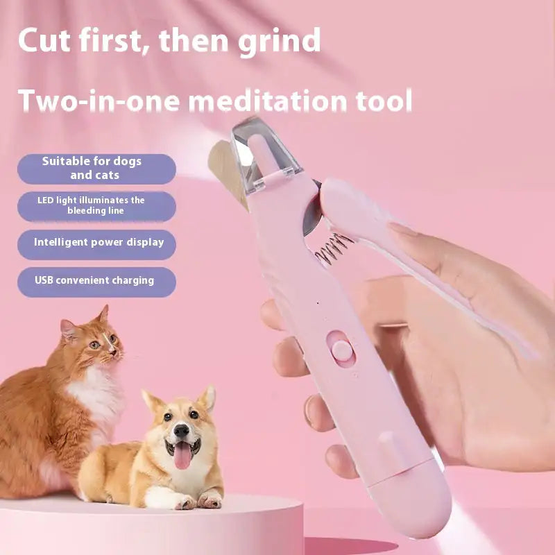 LED Light 2-in-1 Pet Nail Care Tool