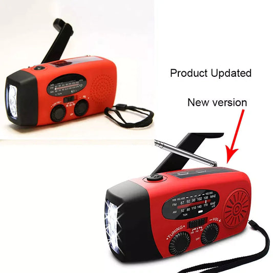 Crank Solar Emergency Radio 1000mAh Power Bank