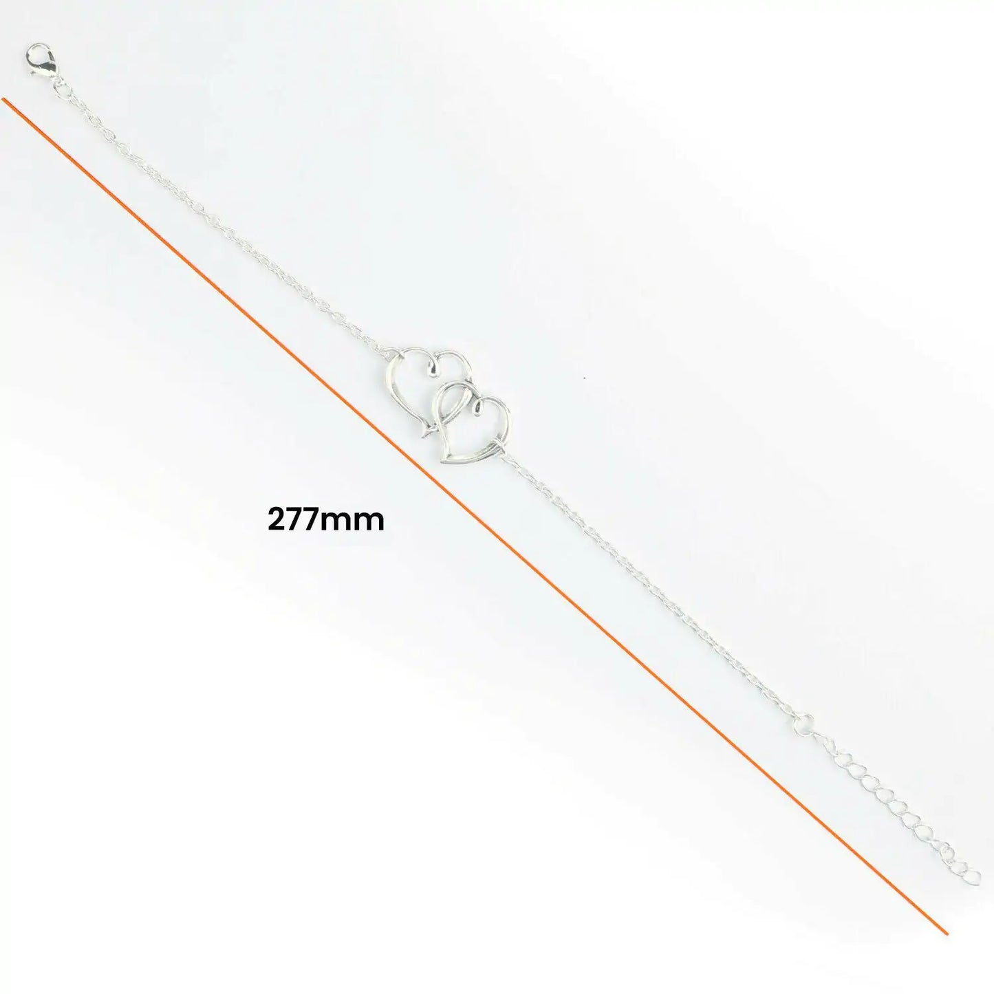 Women's Double Heart Shape Ankle Bracelet