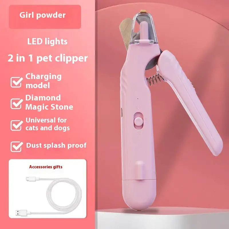 LED Light 2-in-1 Pet Nail Care Tool