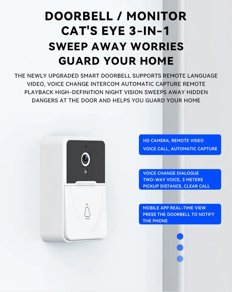 Smart WiFi Video Doorbell Intercom
