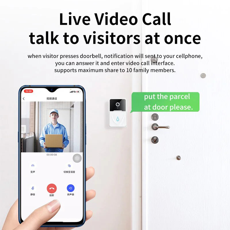 Smart WiFi Video Doorbell Intercom