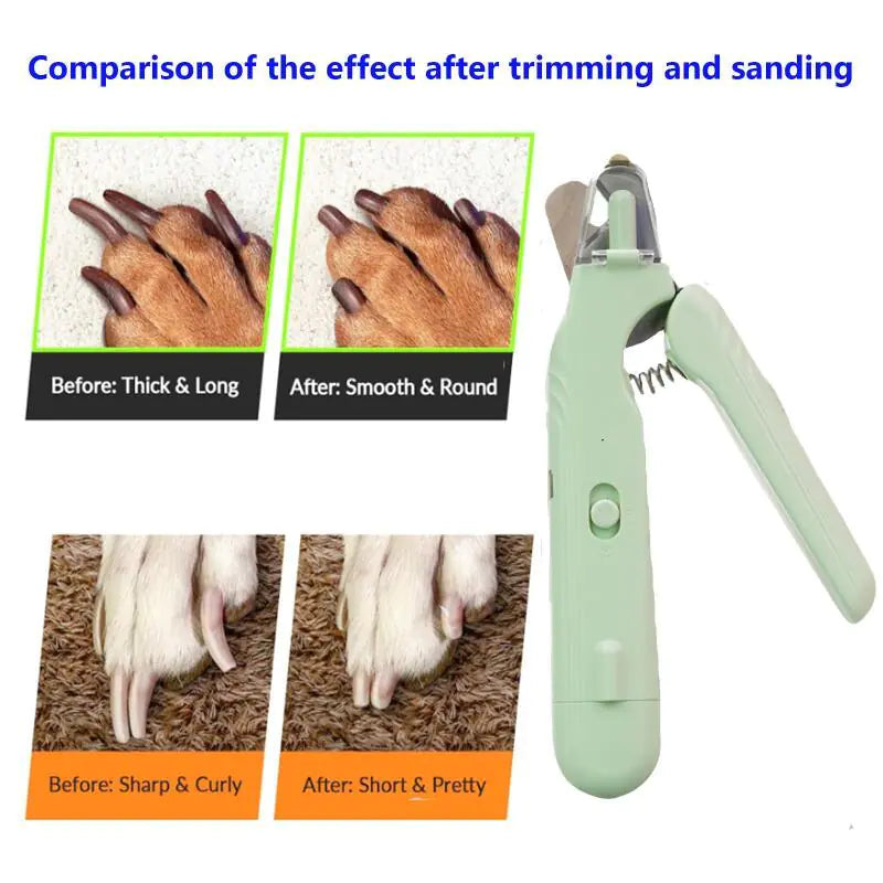LED Light 2-in-1 Pet Nail Care Tool