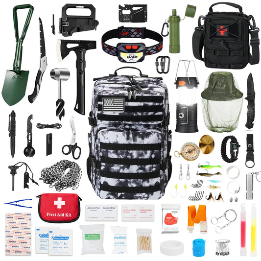 Explorer's Ultimate Survival Kit - First Aid & High-Capacity Backpack