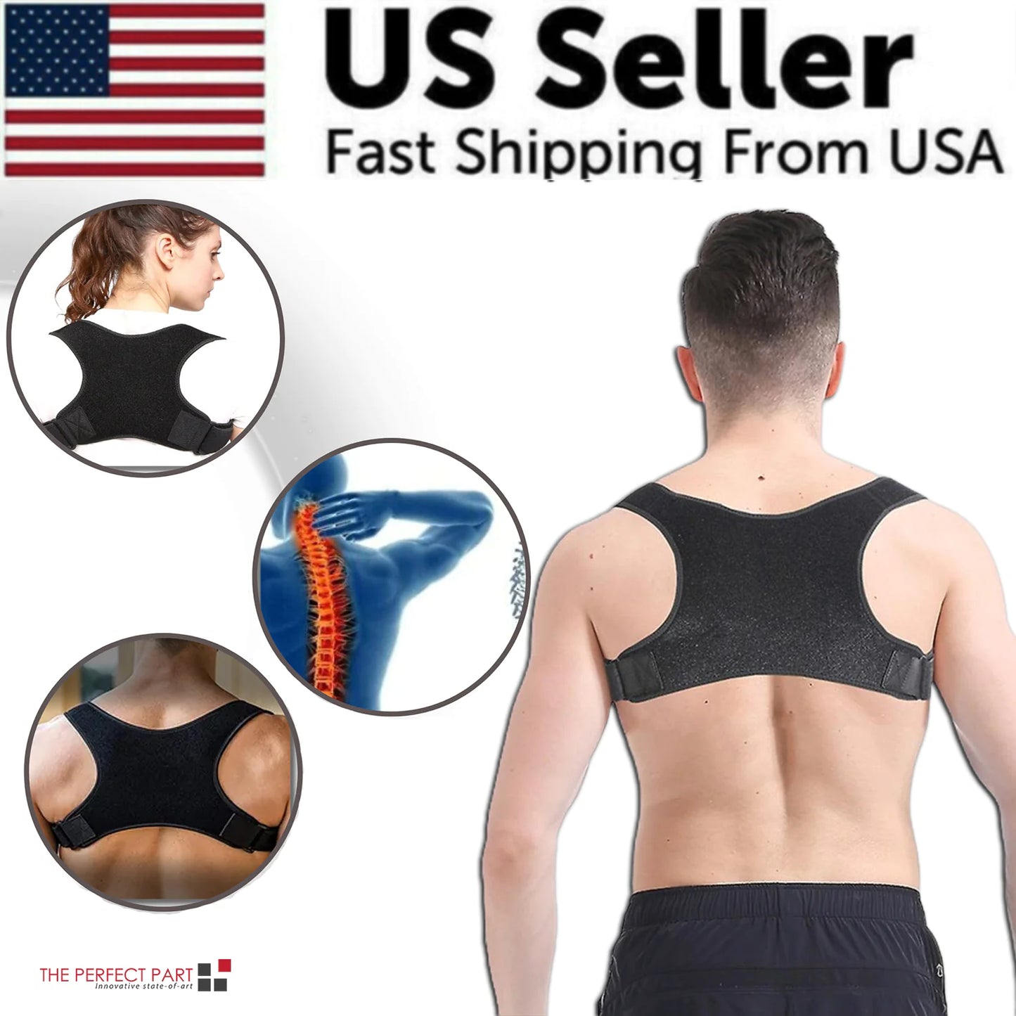 Ergonomic Back & Shoulder Support Brace