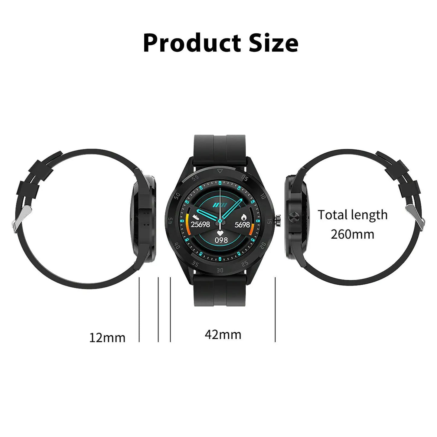 Smart Heart Tracker Watch - Waterproof Bluetooth for IOS & Android