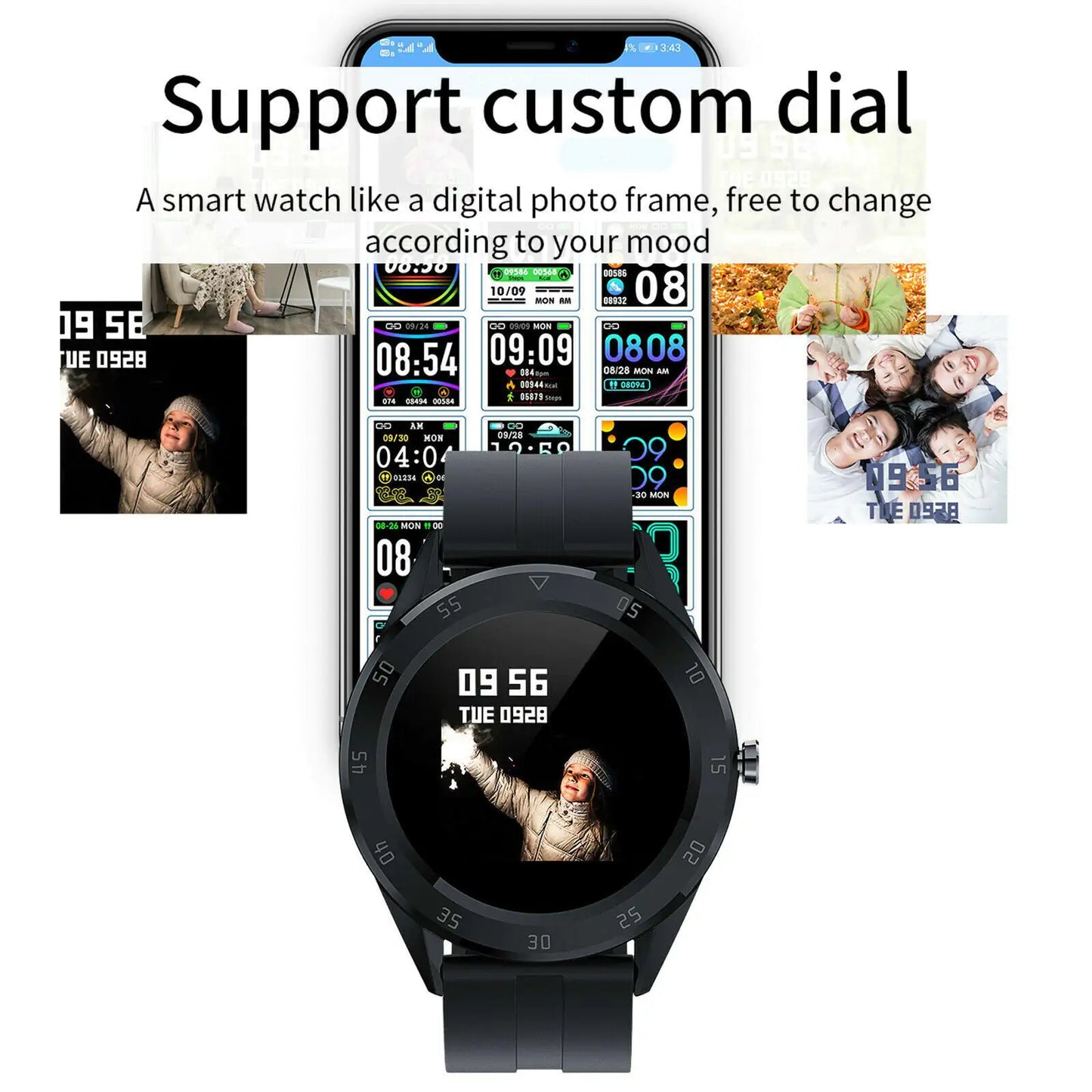 Smart Heart Tracker Watch - Waterproof Bluetooth for IOS & Android