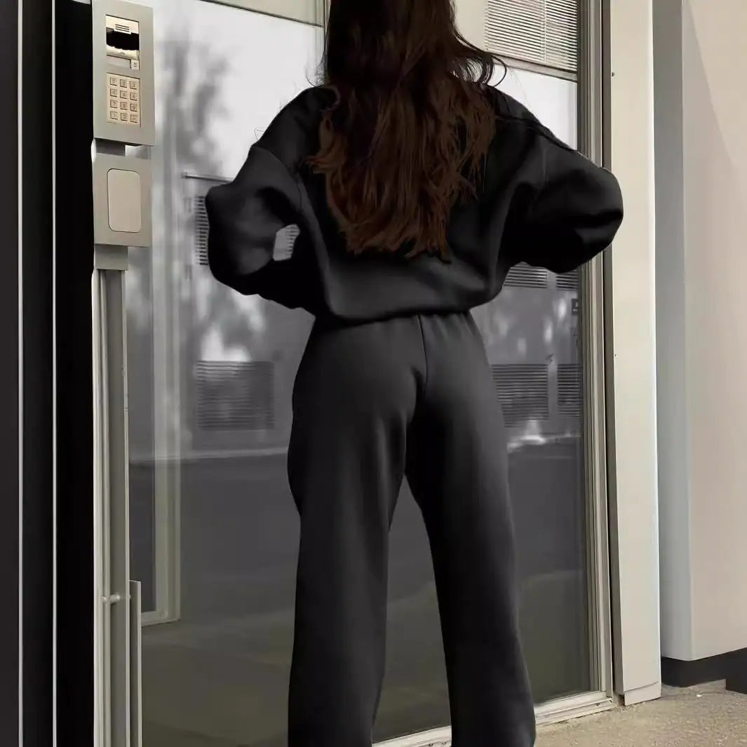 Chic Zipper Lapel Two-Piece Suit