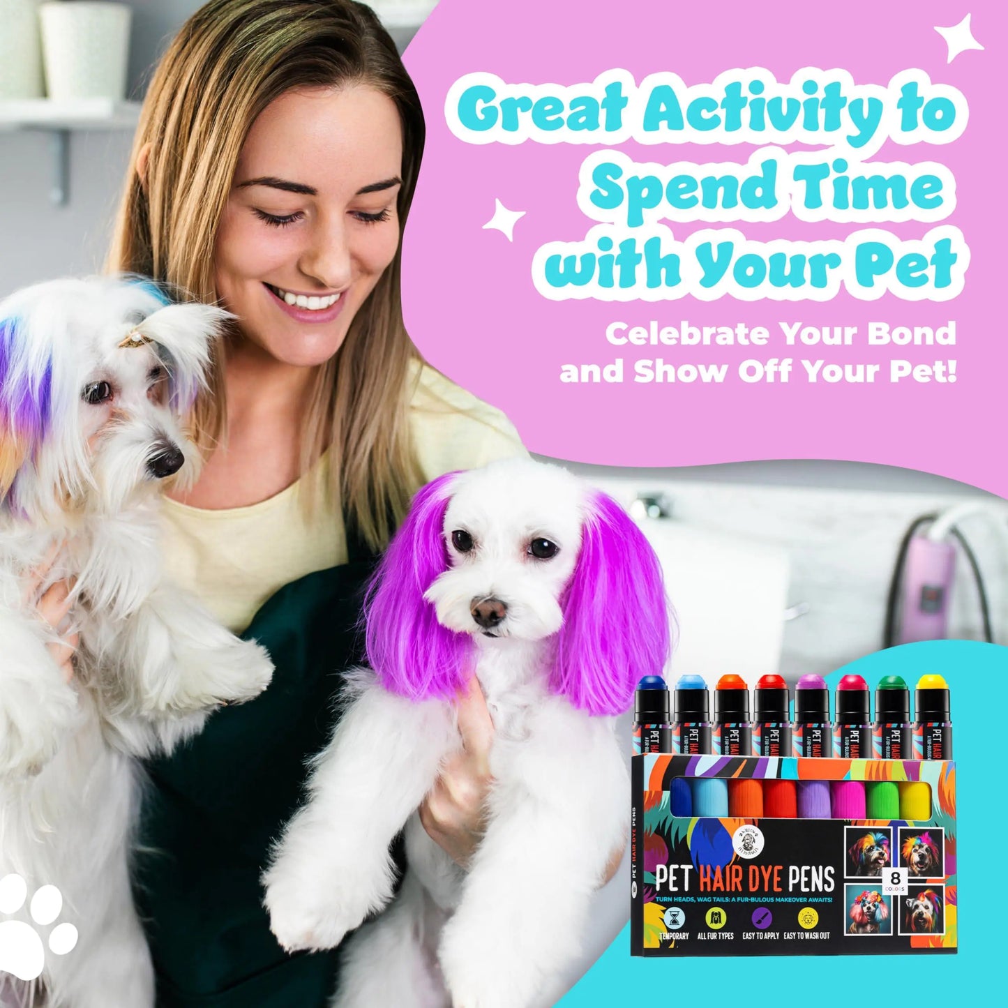 8-Pack Pet-Safe Color Dye Pens - Kool Thingz