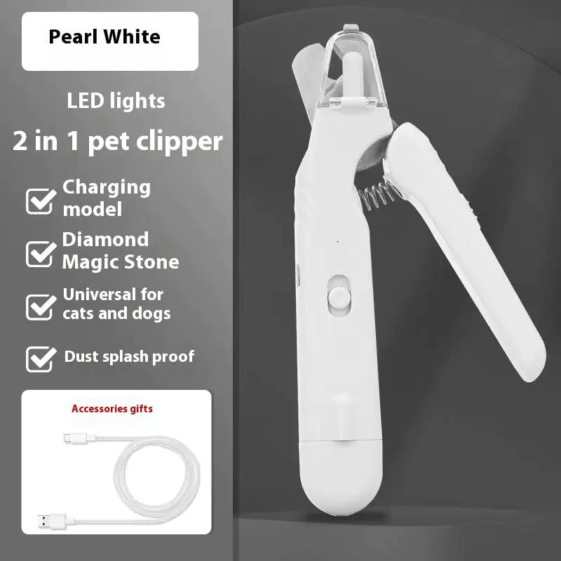 LED Light 2-in-1 Pet Nail Care Tool