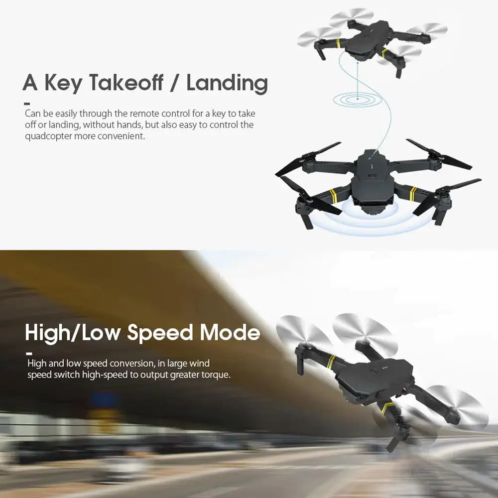 4K HD Dual-Cam Foldable Drone with WiFi FPV