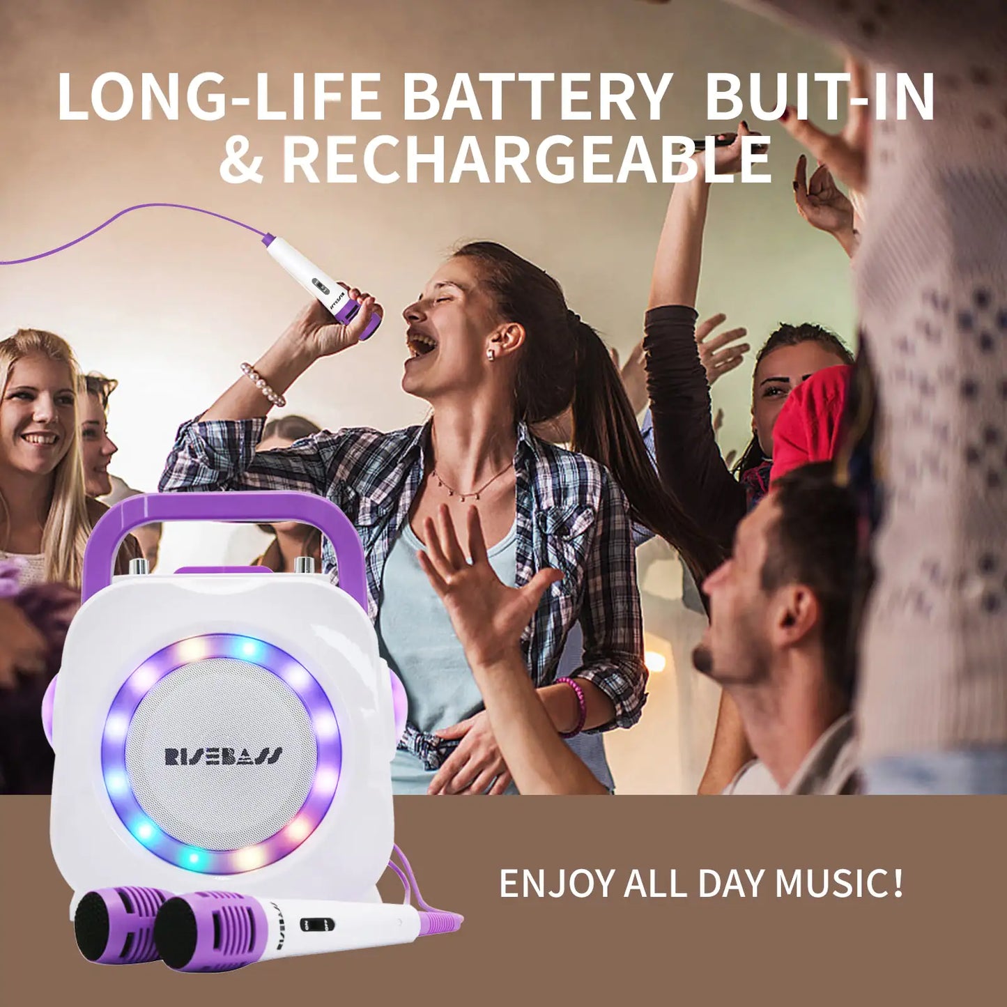 Kids Party Karaoke - Dual Mic Bluetooth Speaker
