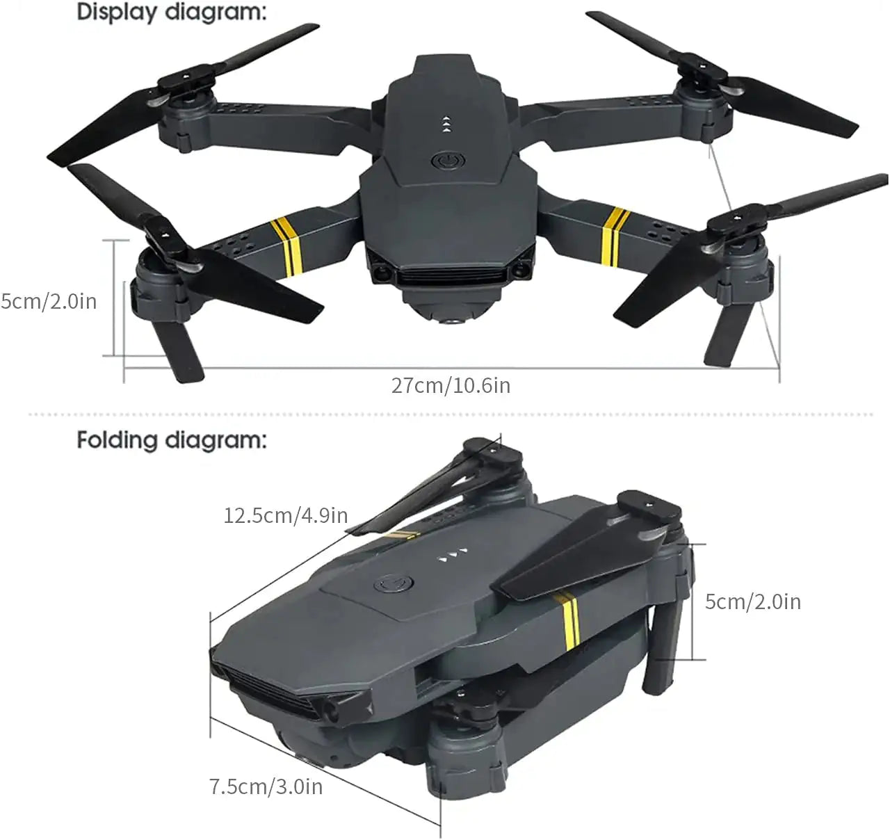 4K HD Dual-Cam Foldable Drone with WiFi FPV