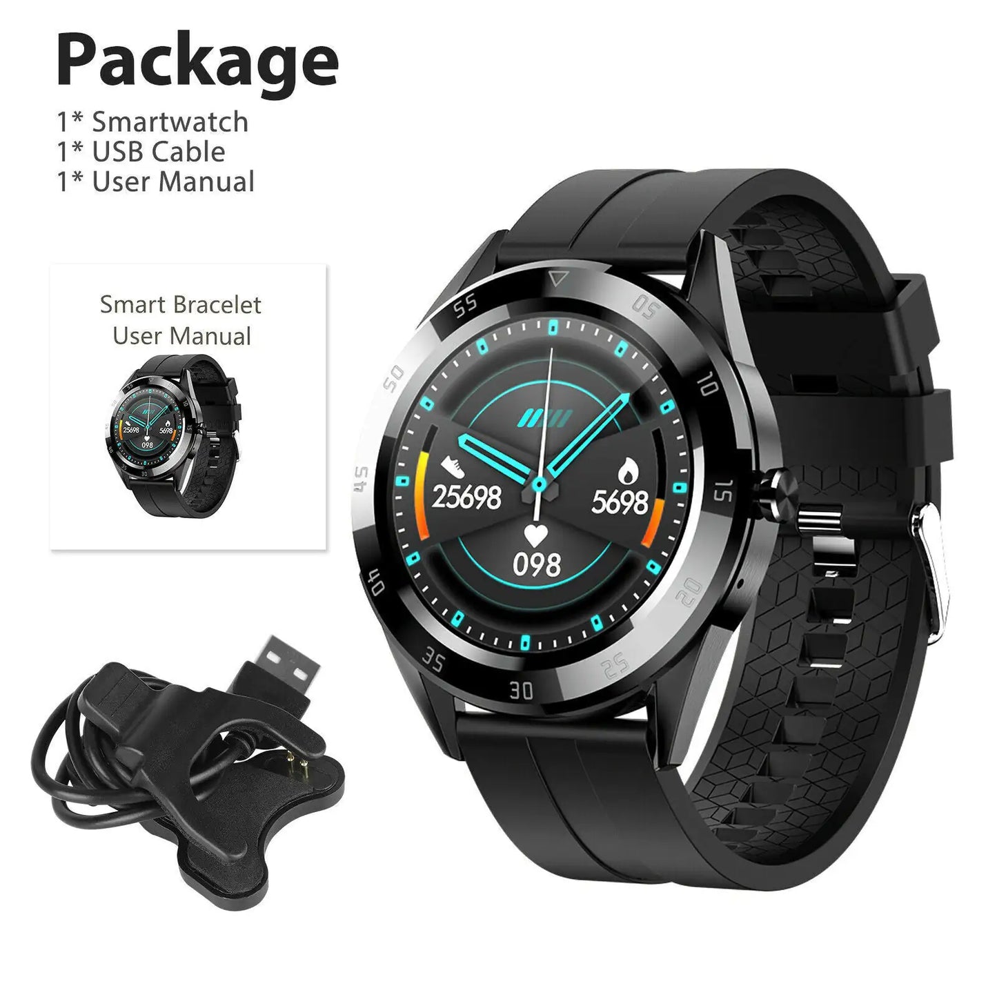Smart Heart Tracker Watch - Waterproof Bluetooth for IOS & Android