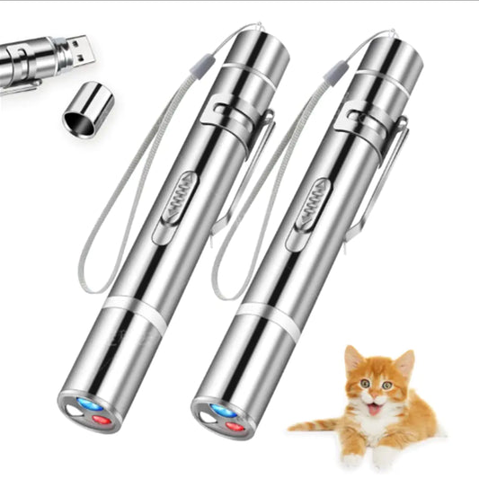 ChaseBeam 2-Pack LED Cat Laser Toy & Clicker