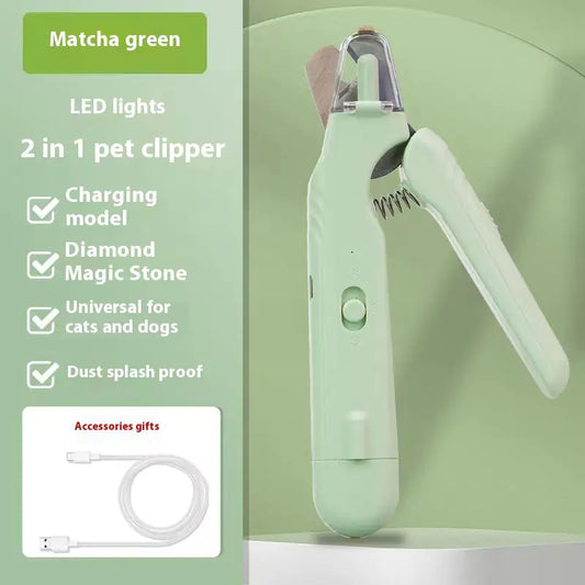 LED Light 2-in-1 Pet Nail Care Tool