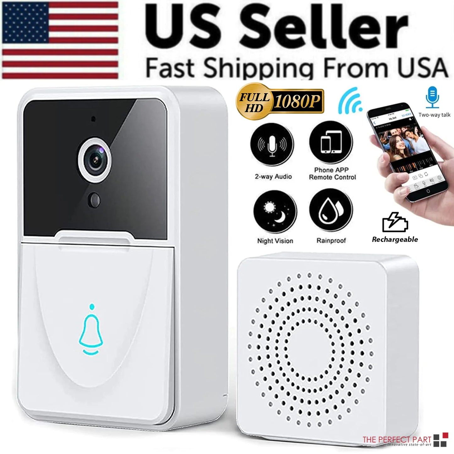Smart WiFi Video Doorbell Intercom