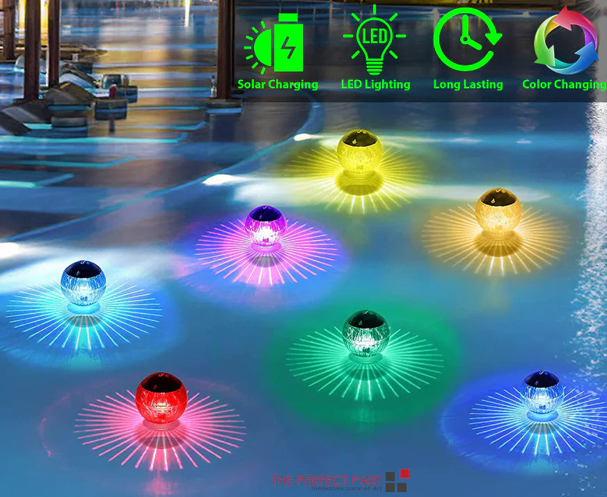 Solar LED Pond Light with RGB Rotation