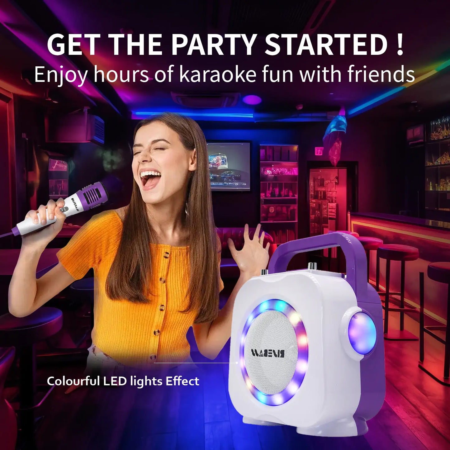 Kids Party Karaoke - Dual Mic Bluetooth Speaker