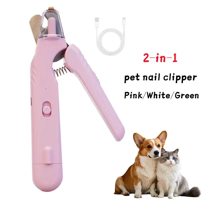 LED Light 2-in-1 Pet Nail Care Tool