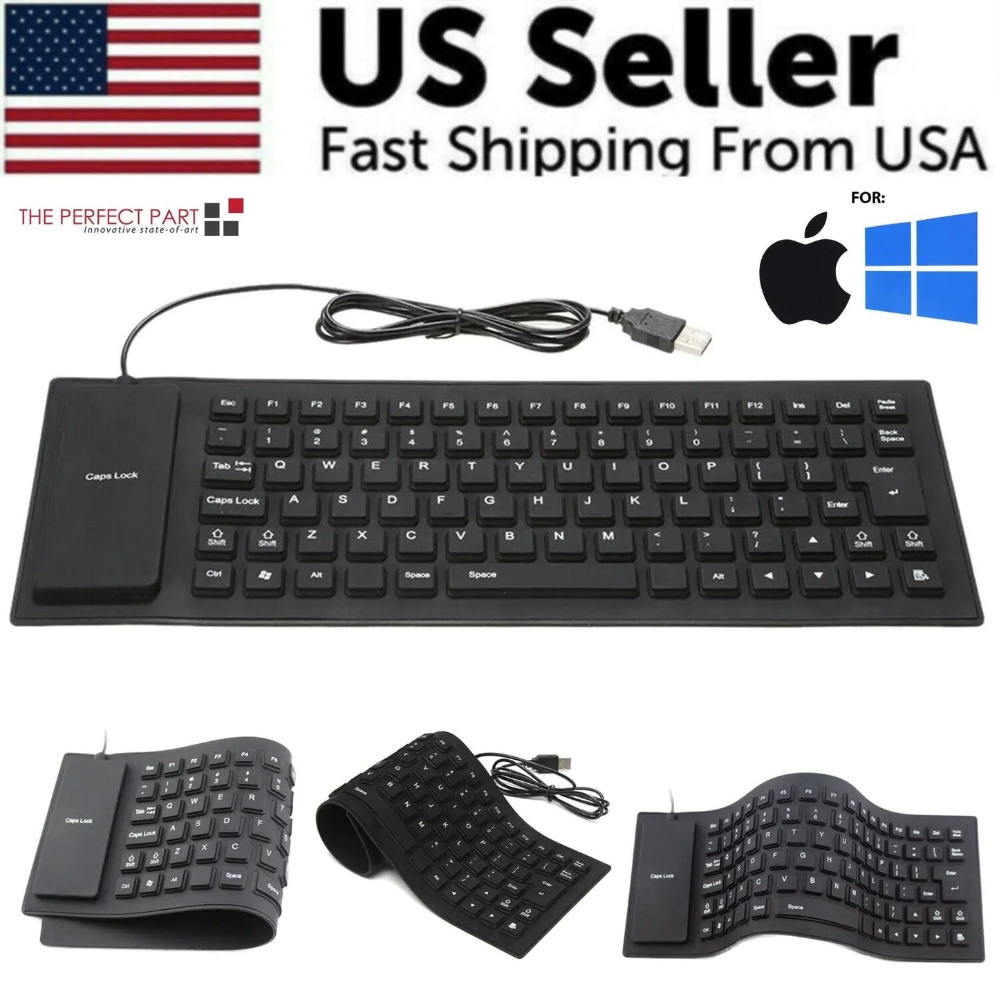 FlexiRoll Waterproof USB Keyboard