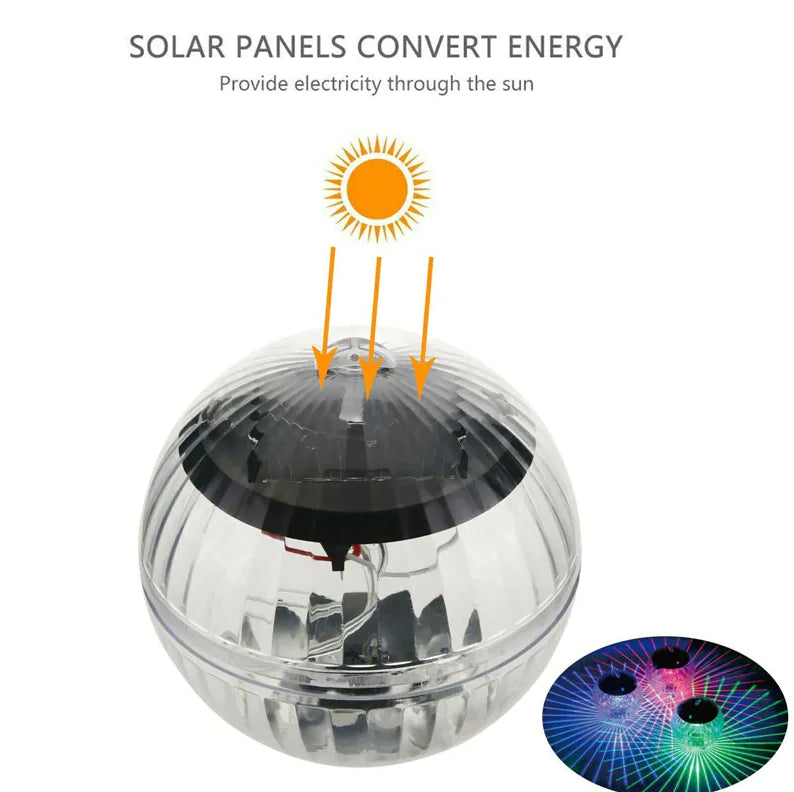 Solar LED Pond Light with RGB Rotation
