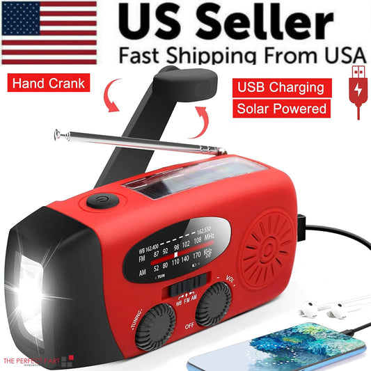 Crank Solar Emergency Radio 1000mAh Power Bank