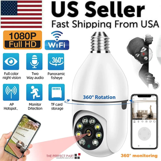Smart 360° Wi-Fi Bulb Security Camera