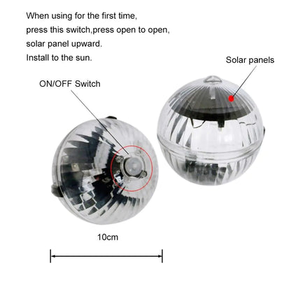 Solar LED Pond Light with RGB Rotation