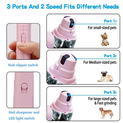 LED Light 2-in-1 Pet Nail Care Tool
