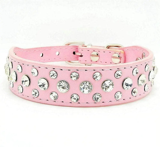 Glamour Pooch Pink Rhinestone XL Collar - Kool Thingz