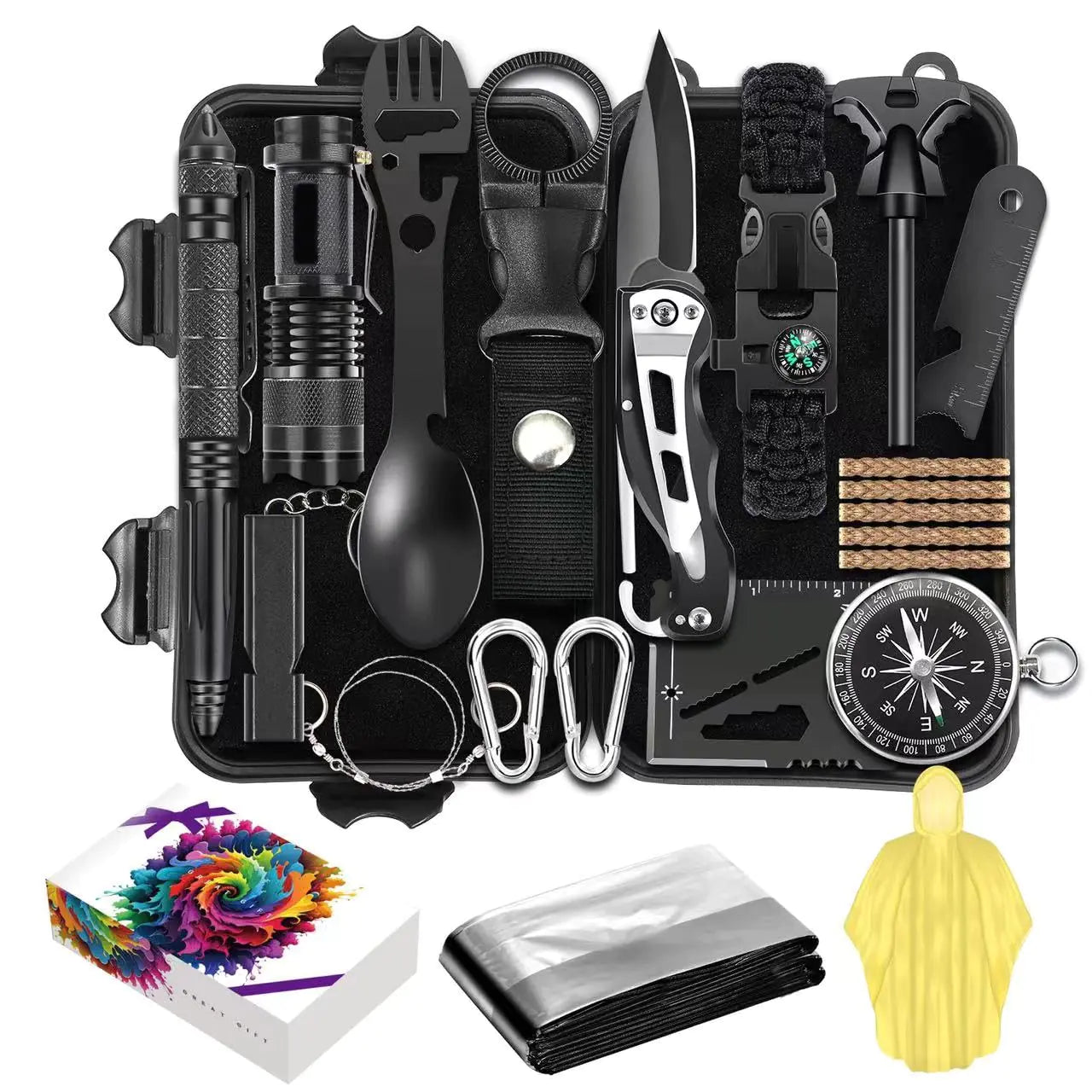 16-in-1 Pro Survival Kit for Outdoor Adventures