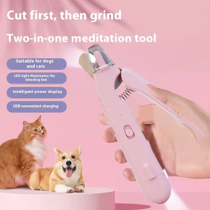 LED Light 2-in-1 Pet Nail Care Tool