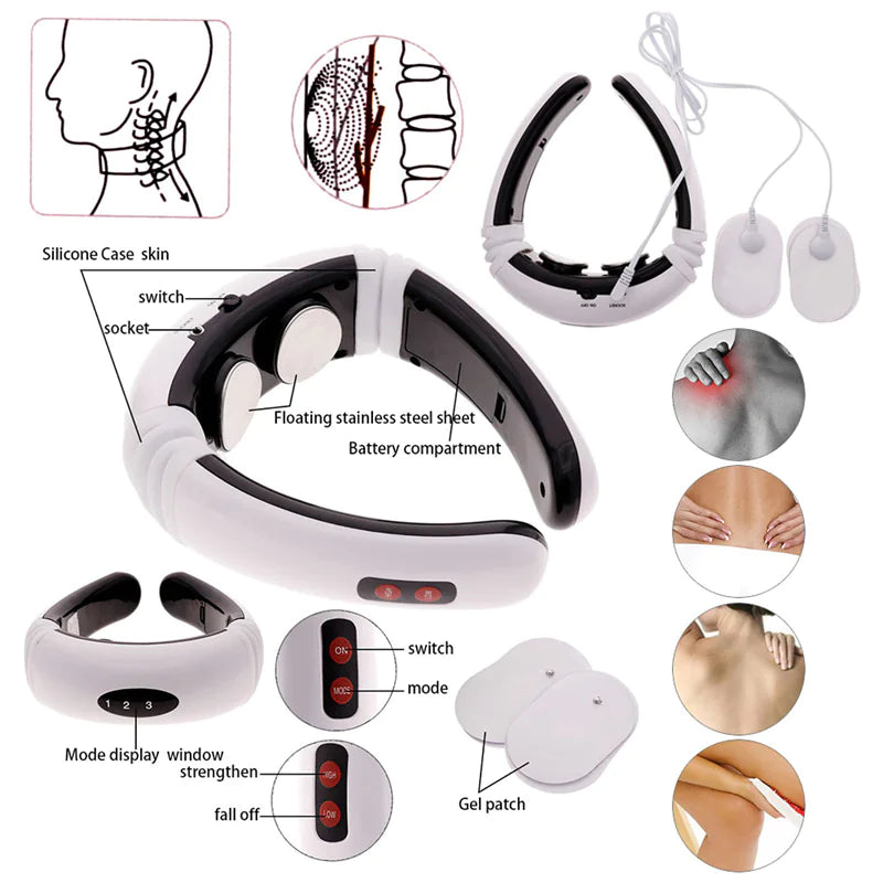 Electric Neck Relaxer with Pulse & Magnetic Therapy - Kool Thingz