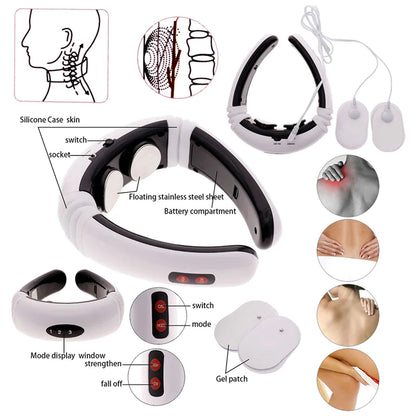 Electric Neck Relaxer with Pulse & Magnetic Therapy - Kool Thingz