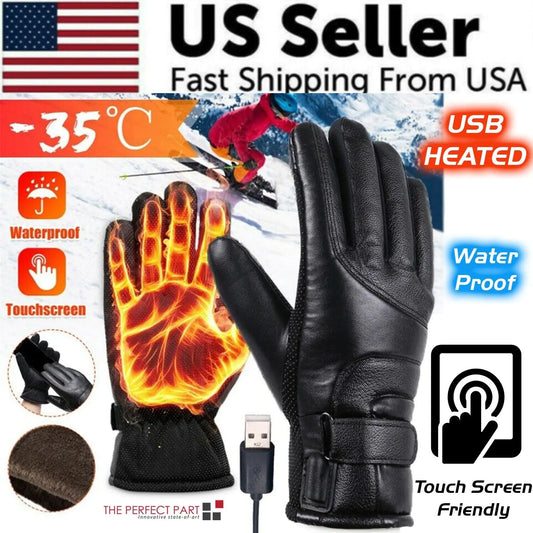 USB Heated Skiing Gloves - Thermal Winter Gear