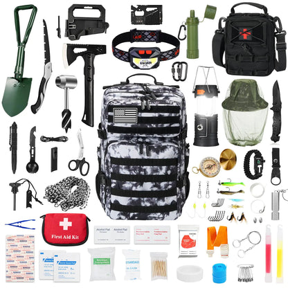Explorer's Ultimate Survival Kit - First Aid & High-Capacity Backpack