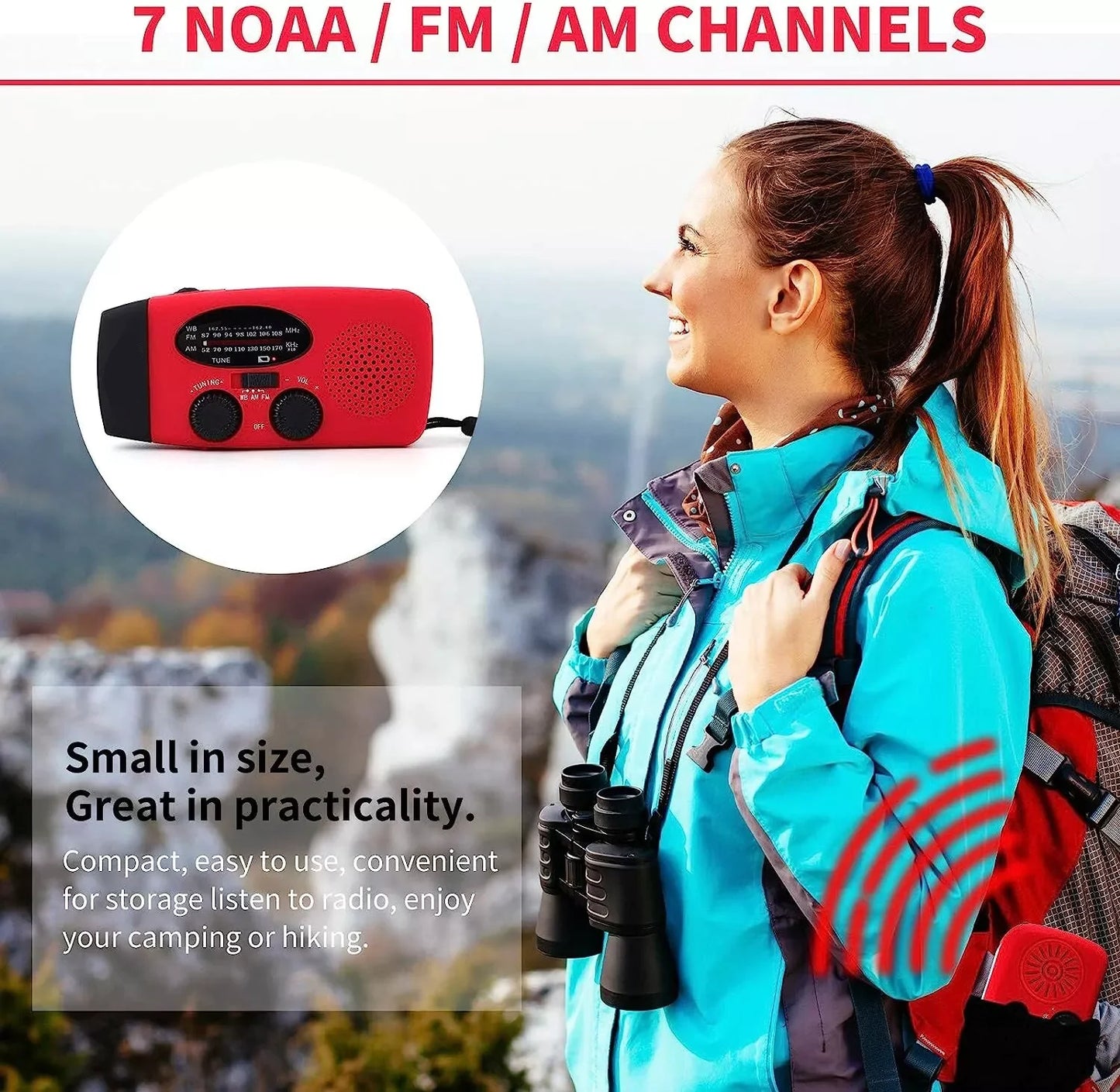 Crank Solar Emergency Radio 1000mAh Power Bank