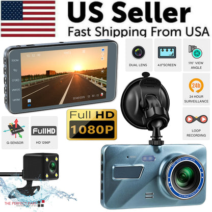 UltraVision Dual Lens DashCam 1080P 4" - Kool Thingz