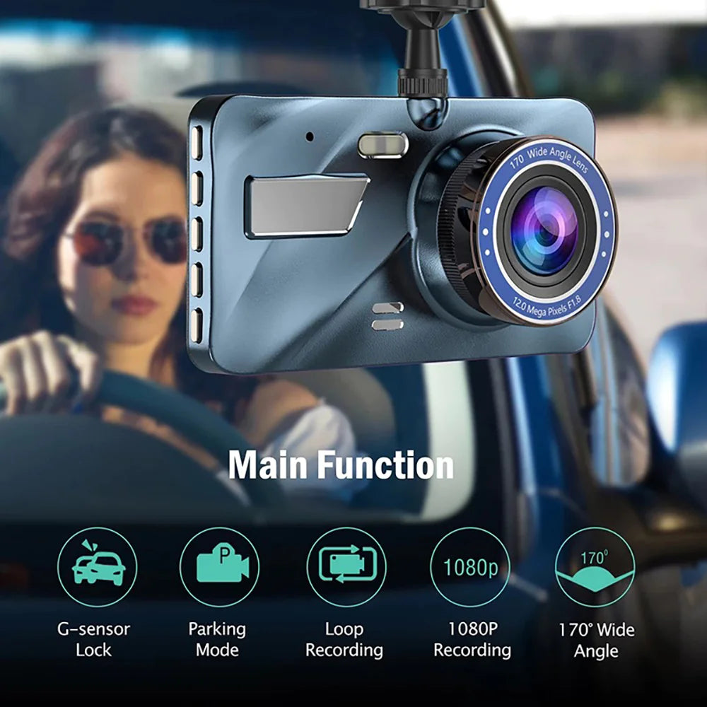 UltraVision Dual Lens DashCam 1080P 4" - Kool Thingz