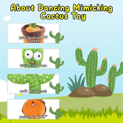 Singing Cactus Plush Toy with Record & Dance