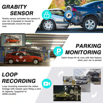 UltraVision Dual Lens DashCam 1080P 4" - Kool Thingz