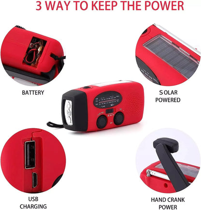 Crank Solar Emergency Radio 1000mAh Power Bank