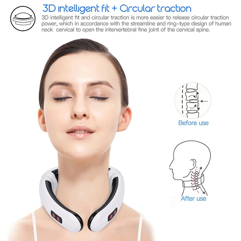 Electric Neck Relaxer with Pulse & Magnetic Therapy - Kool Thingz