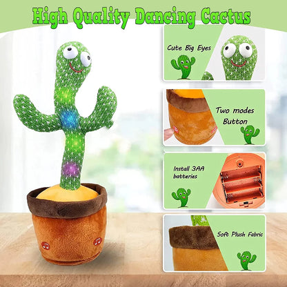 Singing Cactus Plush Toy with Record & Dance
