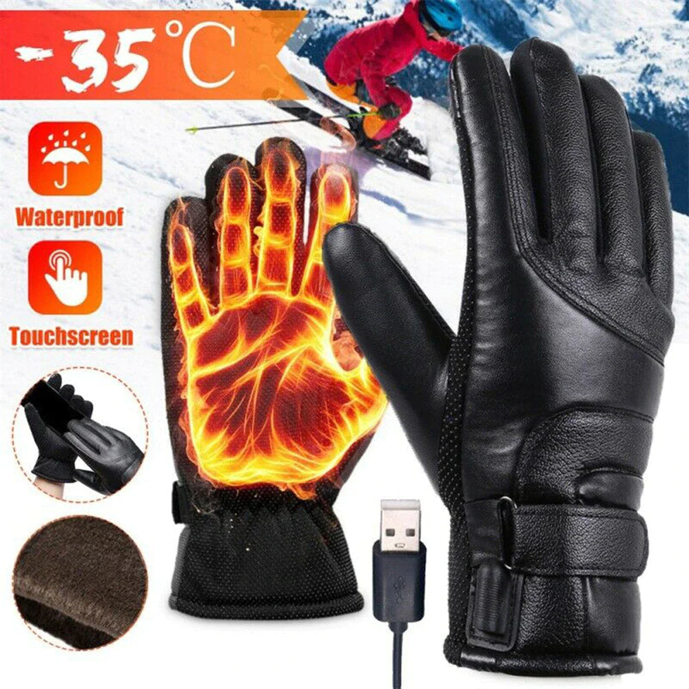 USB Heated Skiing Gloves - Thermal Winter Gear